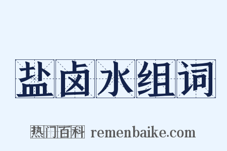 盐卤水组词是什么意思的图片